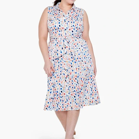 NIC+ZOE Seaglass Sleeveless Dress with Tie Front - Picture 12 of 12